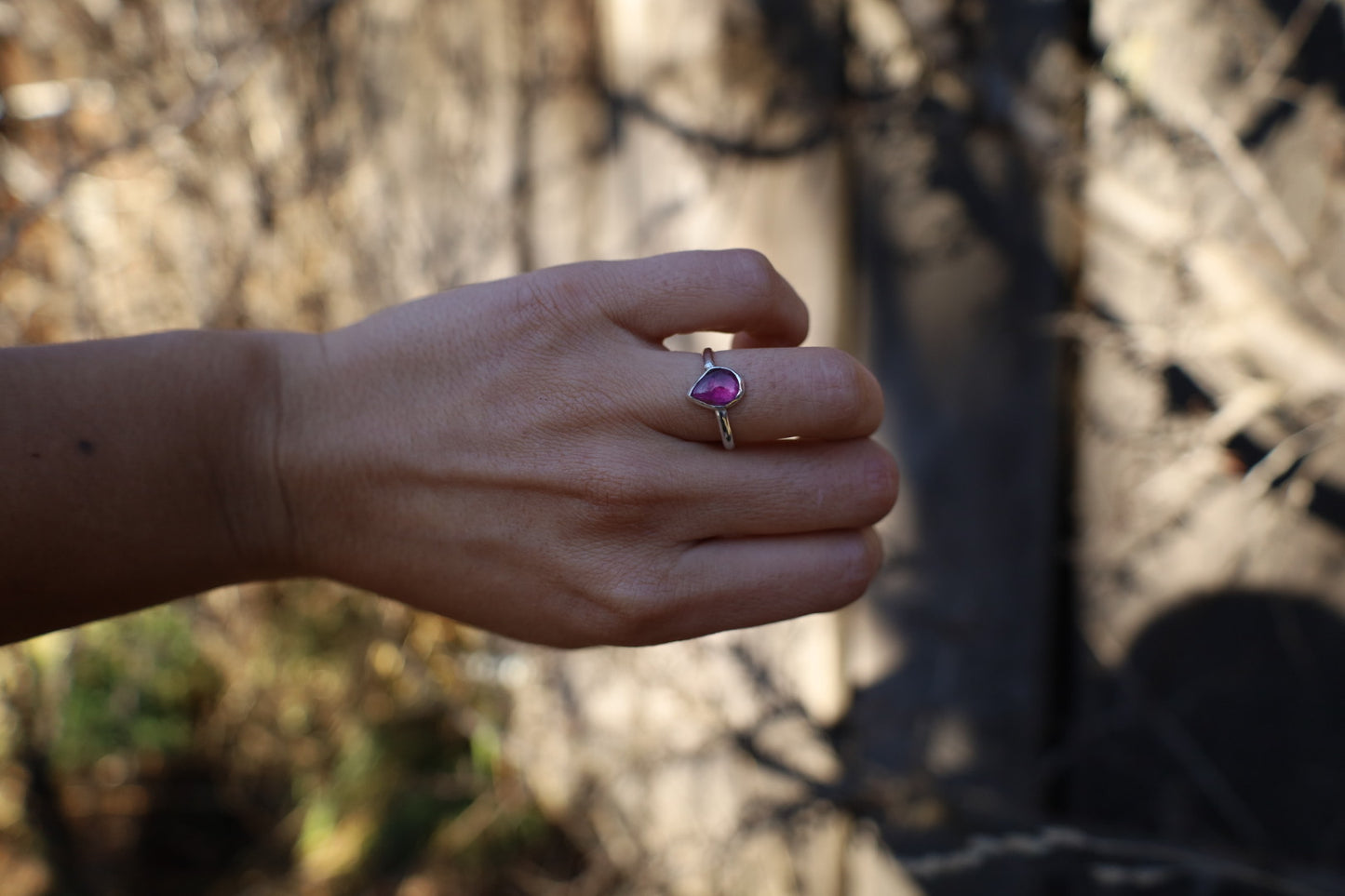 Anillo gota turmalina