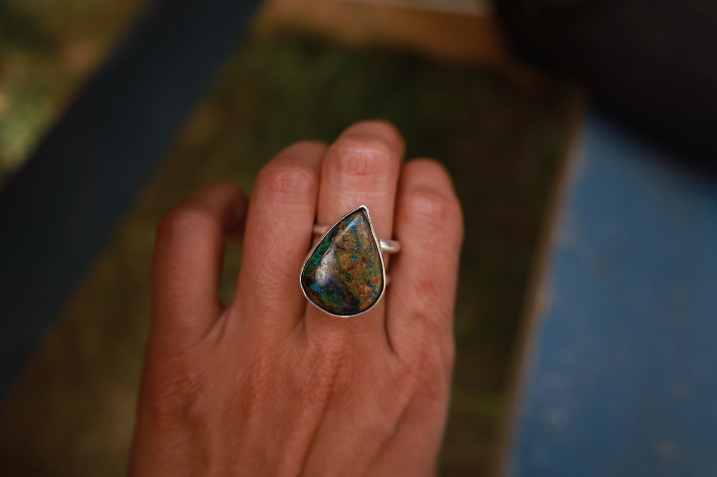 Anillo azurita