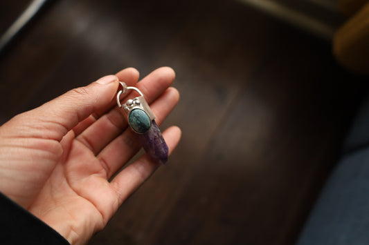 Amuleto amatista turquesa