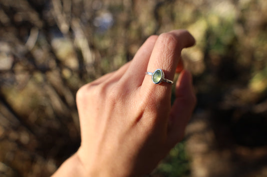 Anillo turmalina verde