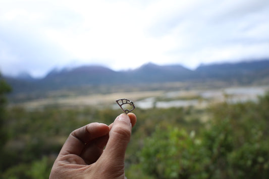 Leva de escalada con piedra
