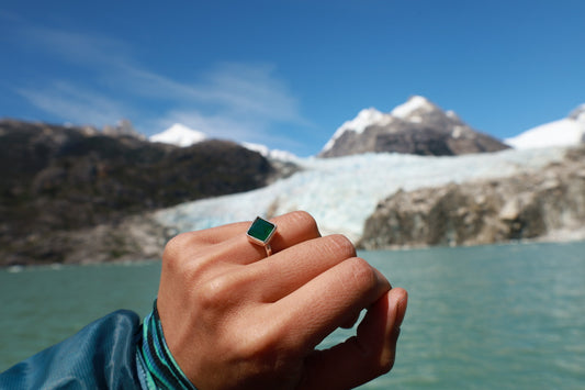 Anillo ónix verde