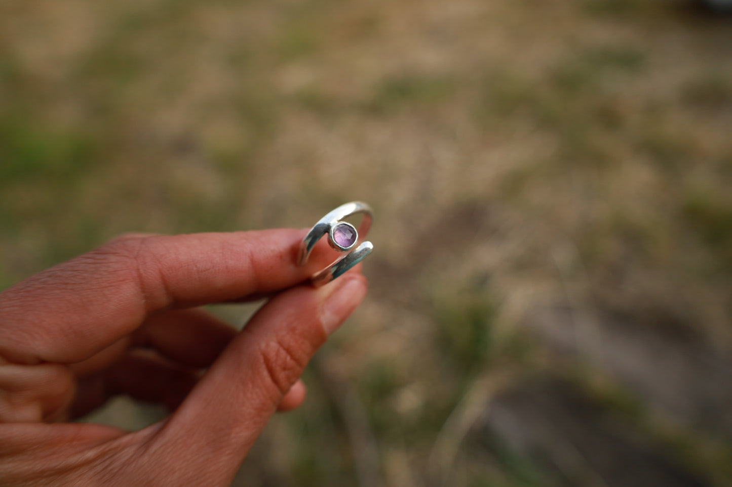 Anillo Espiral amatista