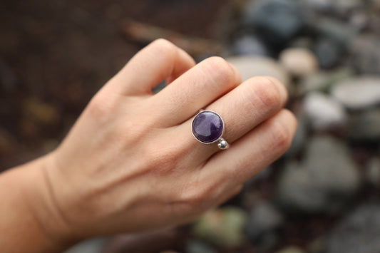 Anillo amatista pelota