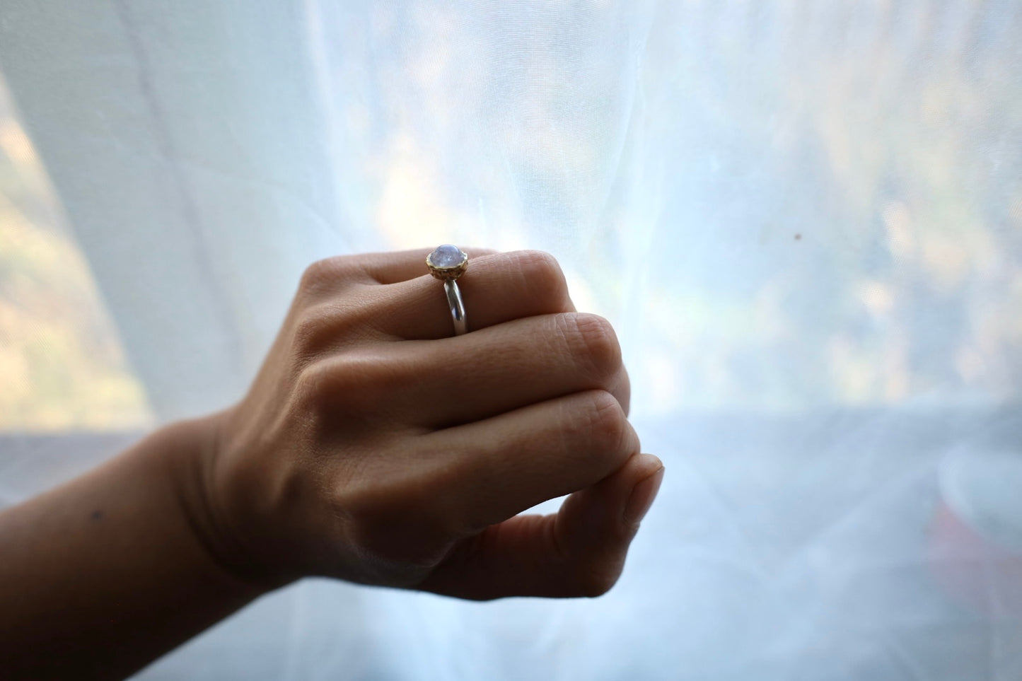 Anillo piedra luna