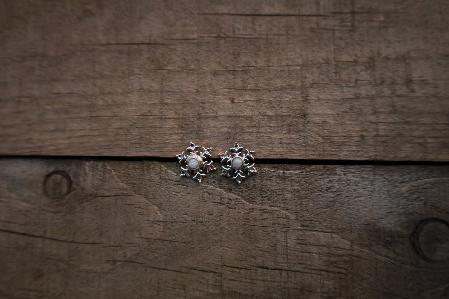 Aros copito piedra luna