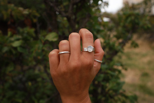 Anillo cuarzo cristal