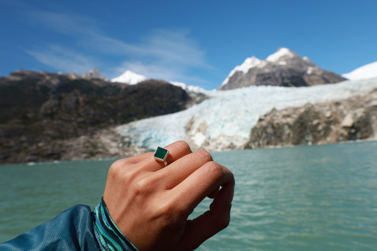 Anillo ónix verde