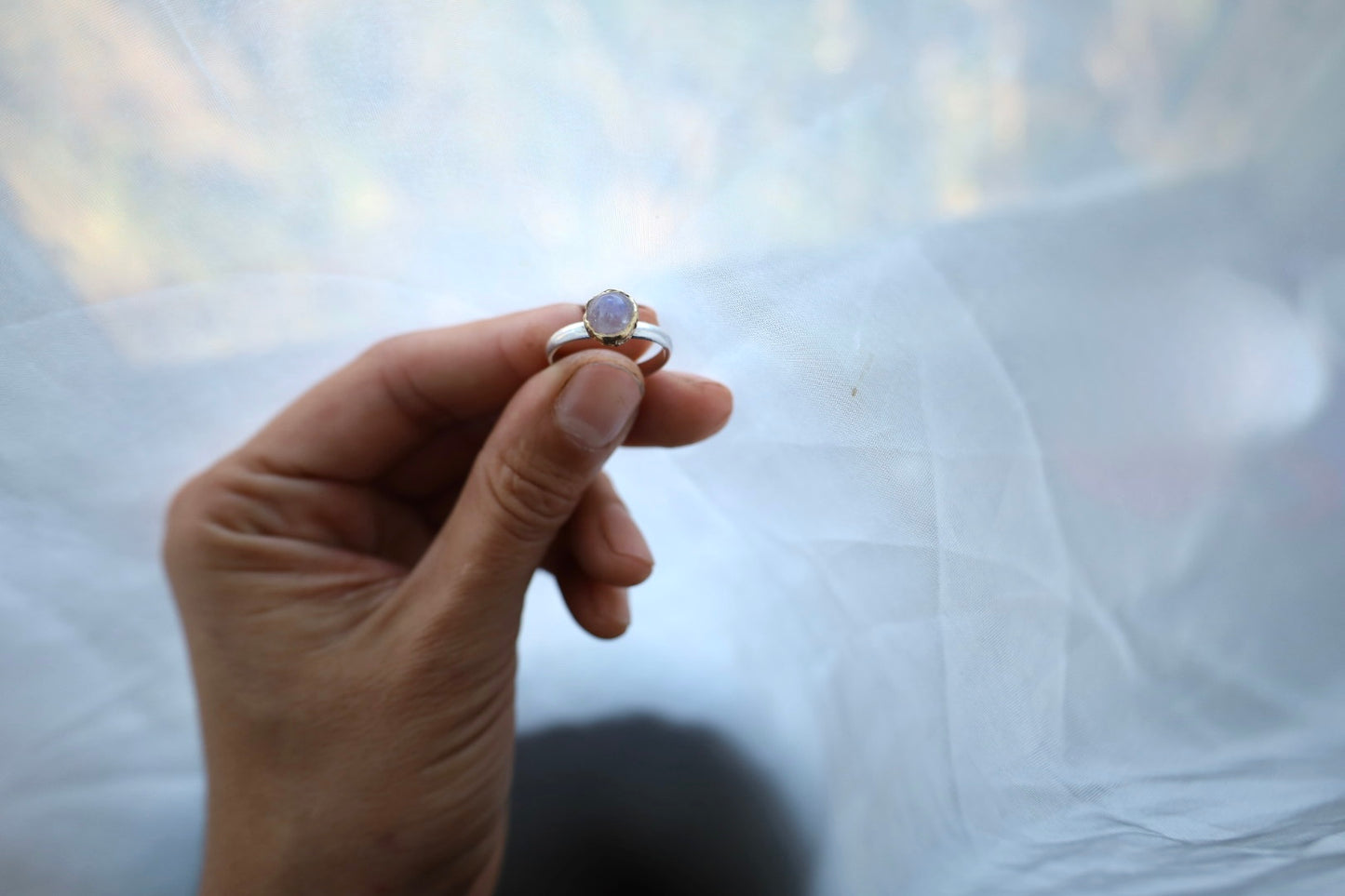 Anillo piedra luna