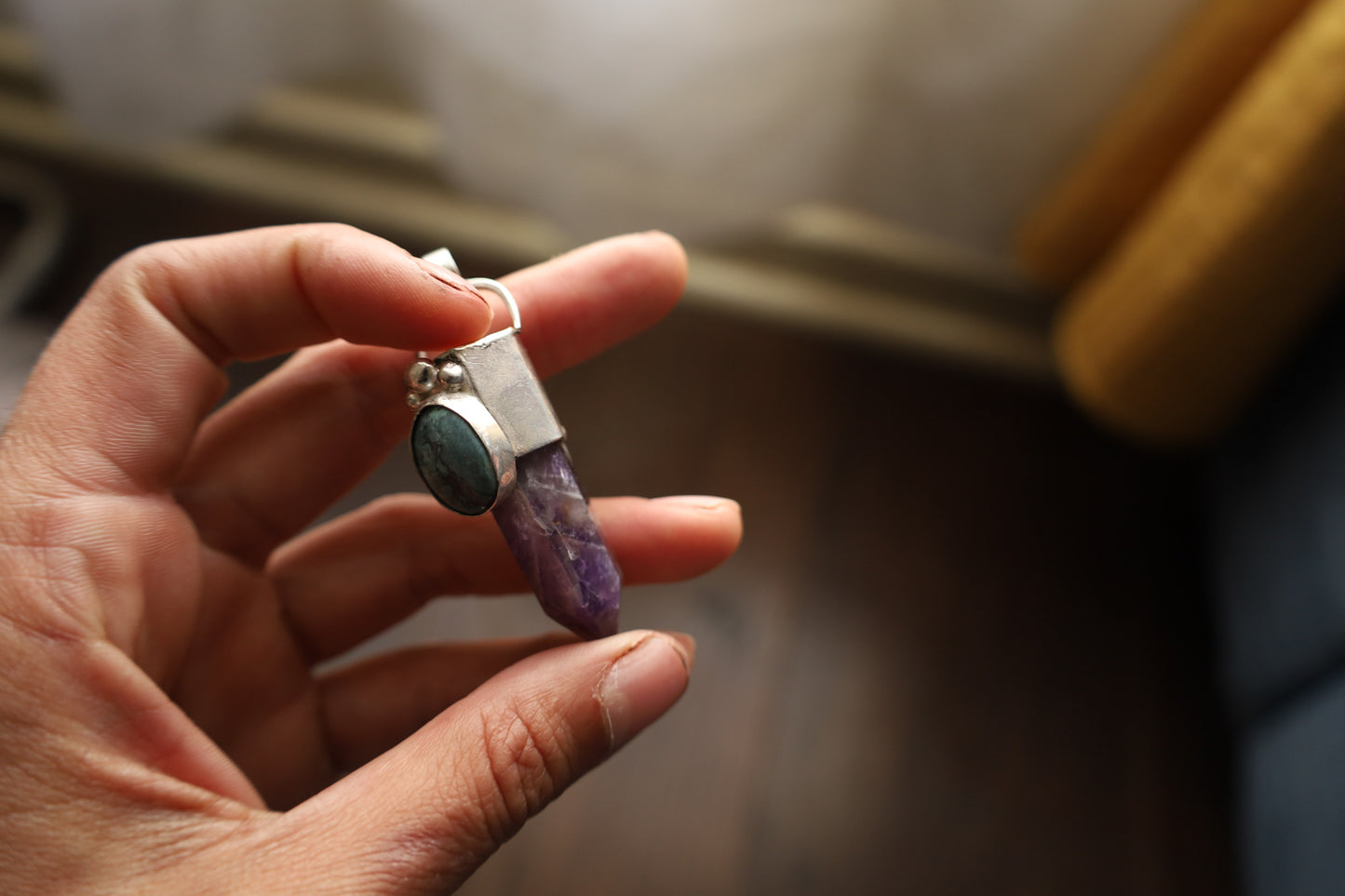 Amuleto amatista turquesa