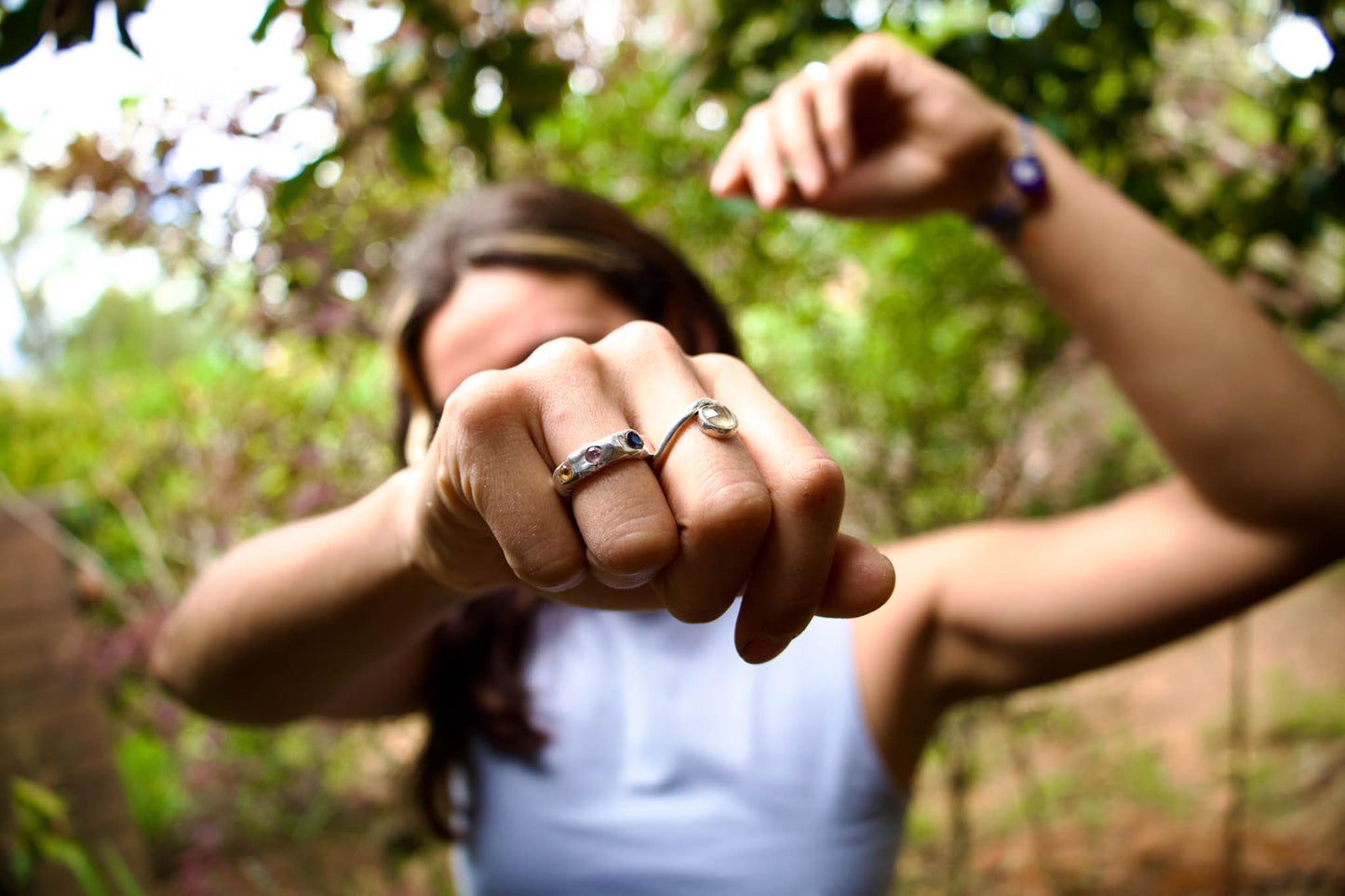 Anillo melted 3 piedras