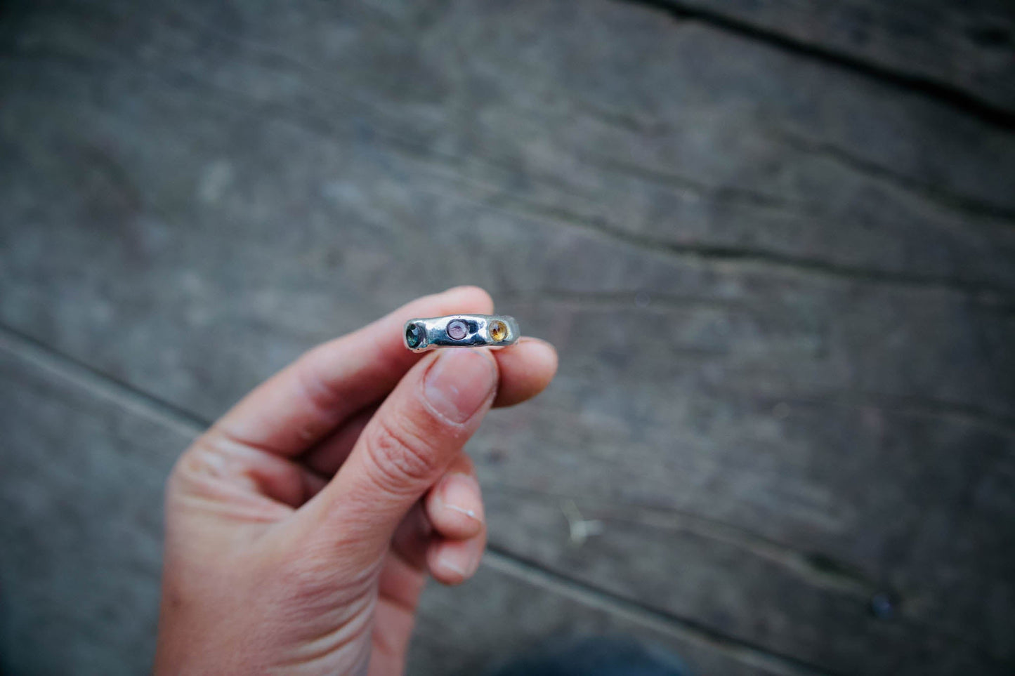 Anillo melted 3 piedras